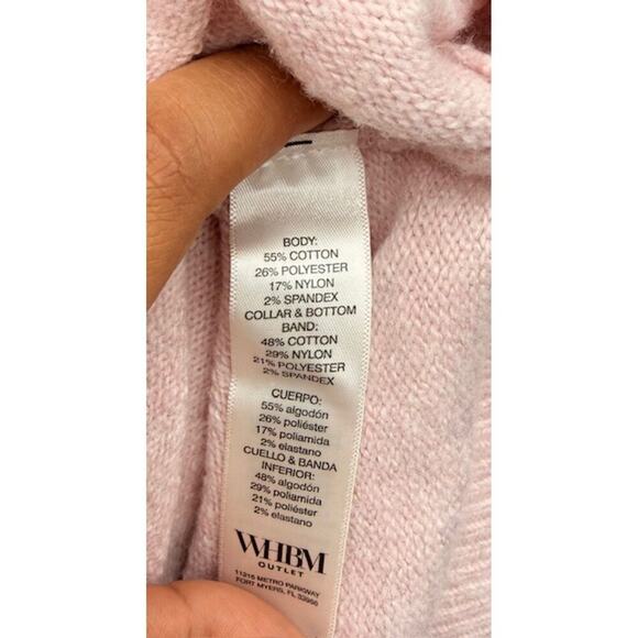 White House Black Market XS Pink Sweater Soft Feminine Knit Preppy Everyday - Picture 4 of 5